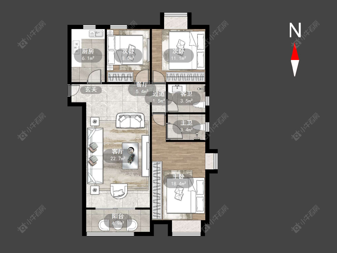 中海凤凰熙岸房源户型图 常州中海凤凰熙岸在售二手房源户型图_小牛看房