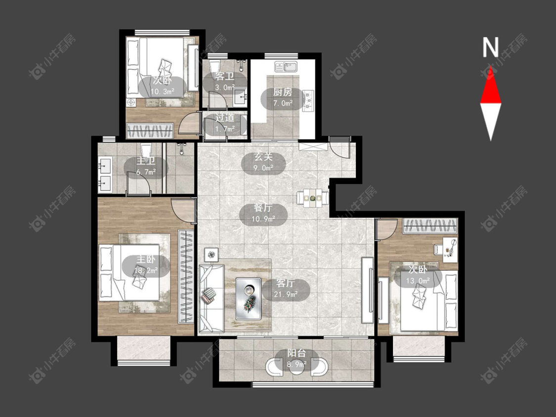 新城桃李郡房源户型图 常州新城桃李郡在售二手房源户型图_小牛看房
