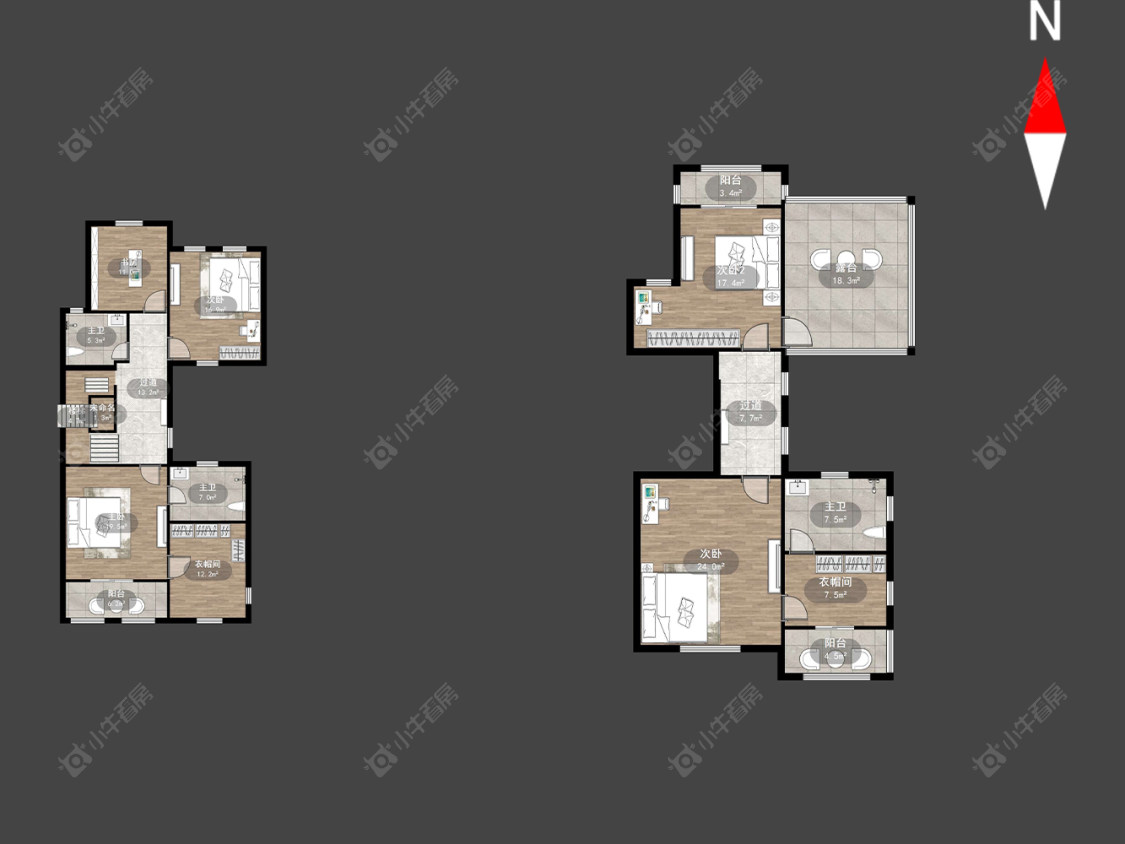 常发豪郡别墅区房源户型图 常州常发豪郡别墅区在售二手房源户型图_小牛看房