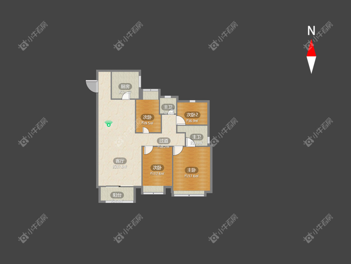 常州雅居乐路劲棠颂在租房源户型图_小牛看房