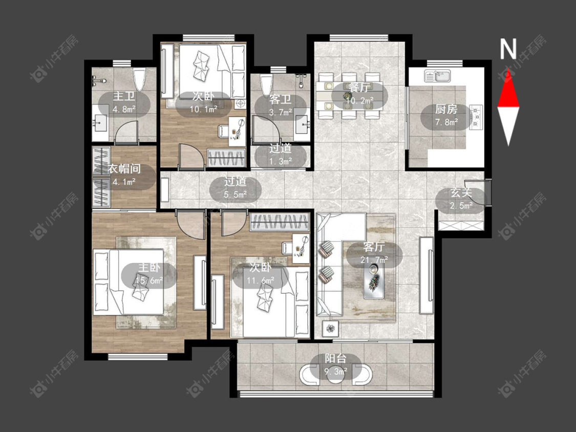 新城域三期房源户型图 常州新城域三期在售二手房源户型图_小牛看房