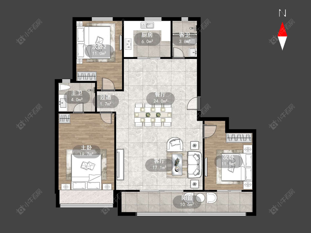 常州碧桂园金科光明府在售二手房源户型图_小牛看房