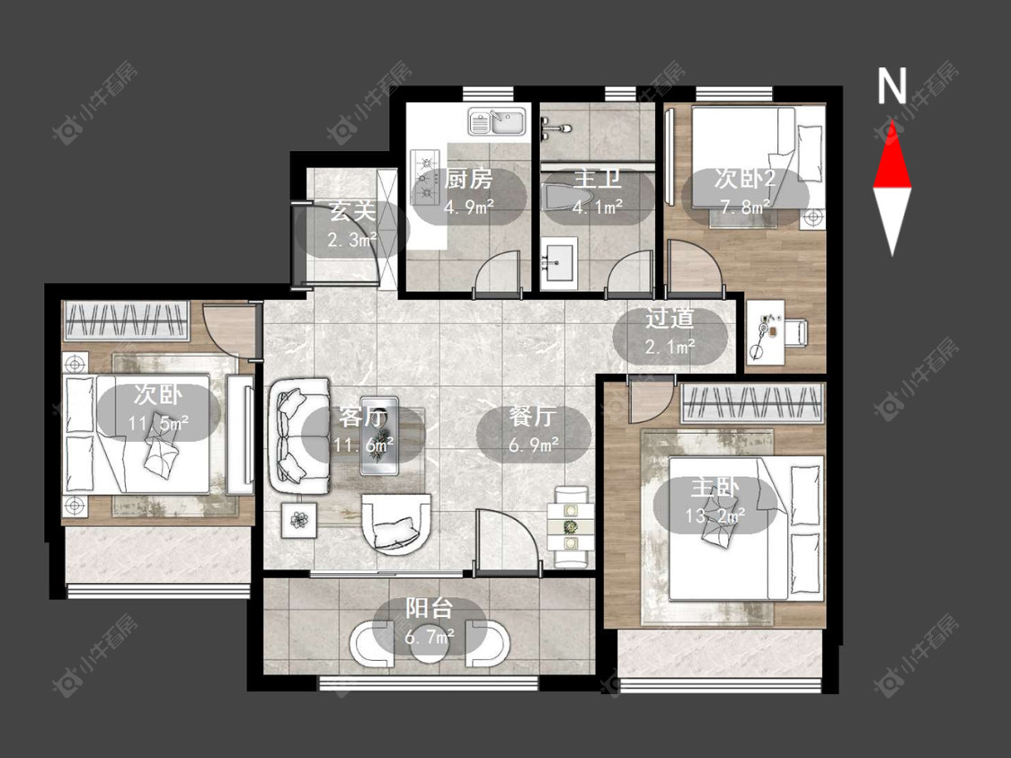 金科保利北郡花园房源户型图 常州金科保利北郡花园在售二手房源户型图_小牛看房