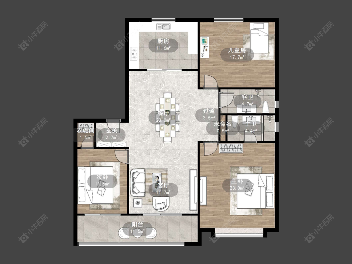 丹阳吾悦华府金郡（丹阳）在售二手房源户型图_小牛看房