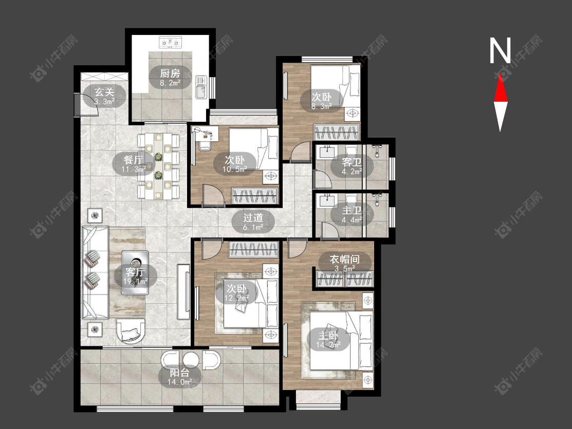 常州泰和之春在售二手房源户型图_小牛看房