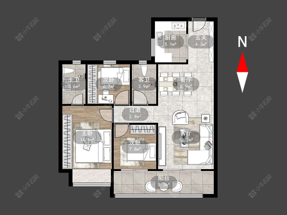 碧桂园都市森林房源户型图 常州碧桂园都市森林在售二手房源户型图_小牛看房
