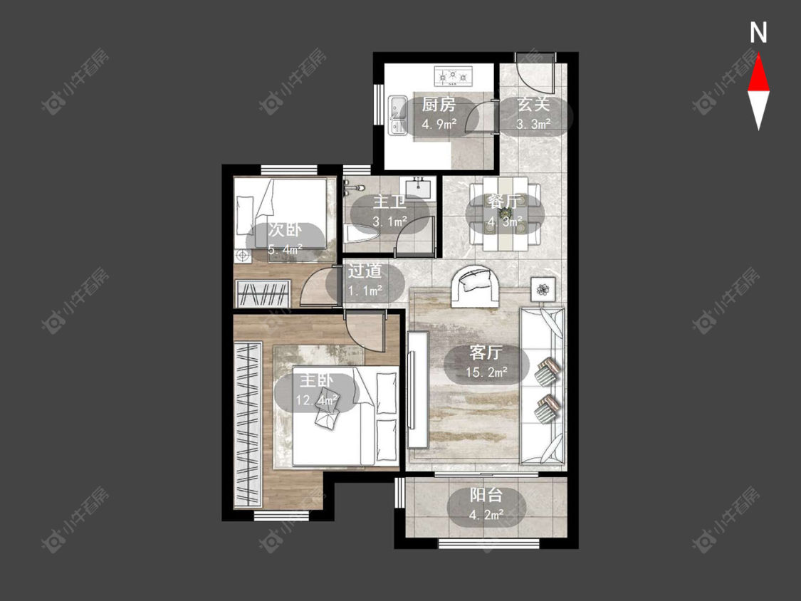 清云澜湾A区房源户型图 常州清云澜湾A区在售二手房源户型图_小牛看房
