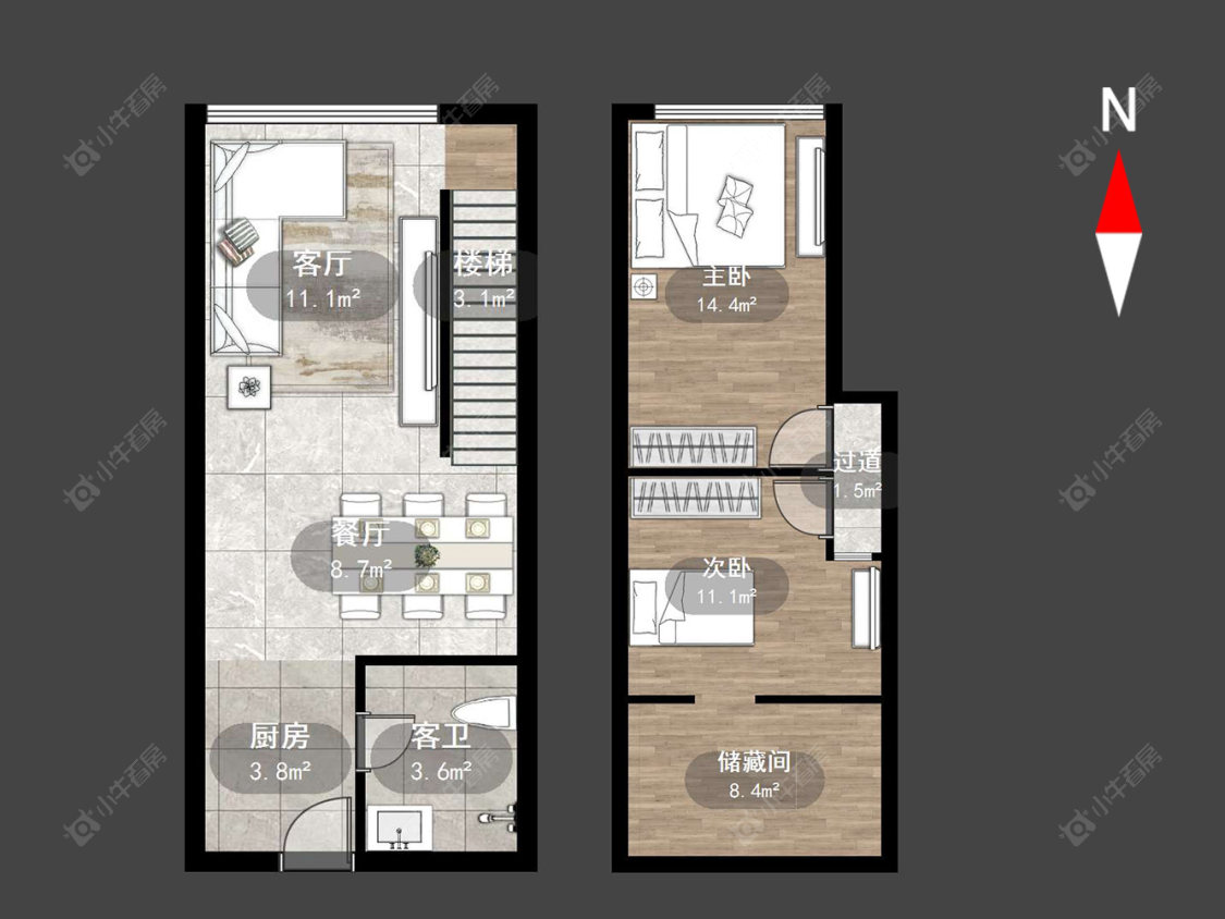 常州亚泰财富中心在售二手房源户型图_小牛看房