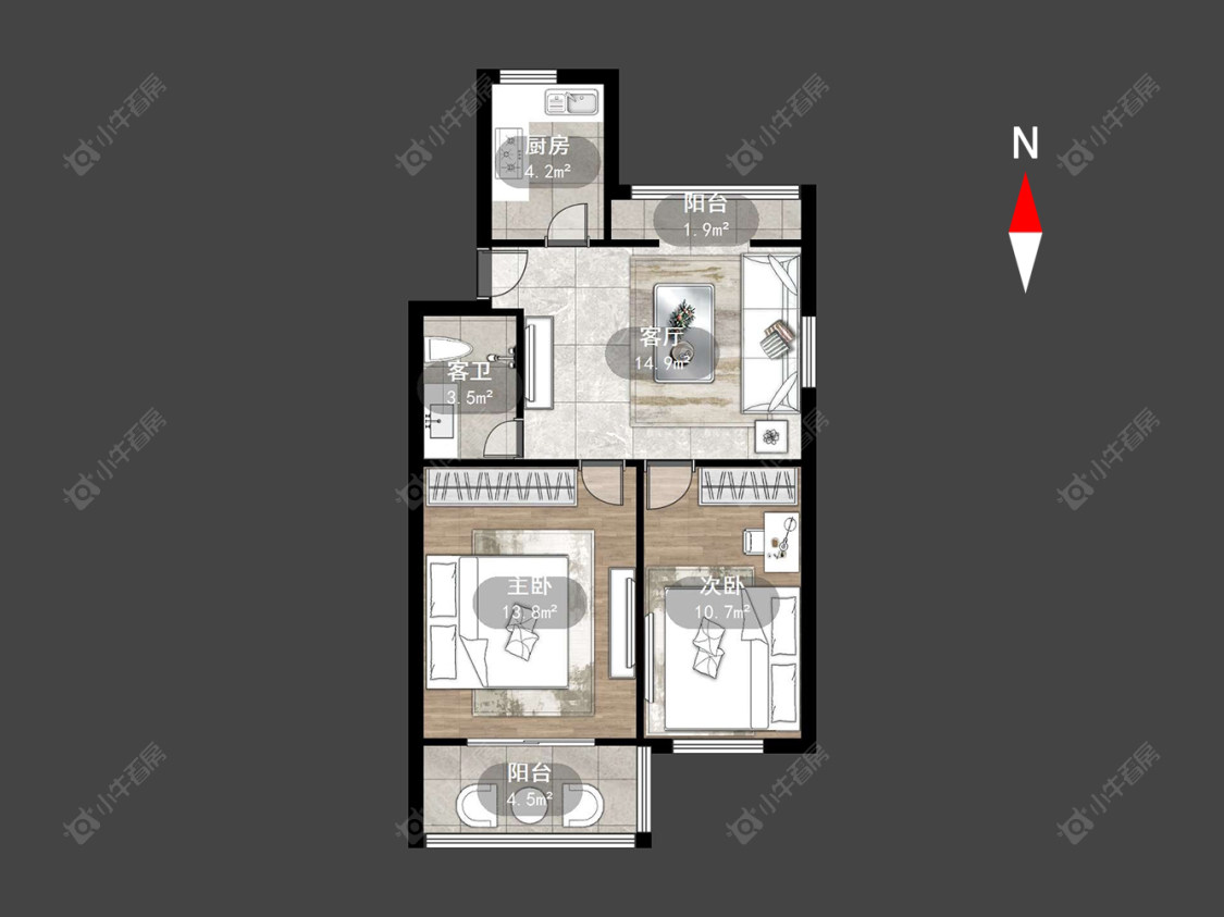 红东二村房源户型图 常州红东二村在售二手房源户型图_小牛看房