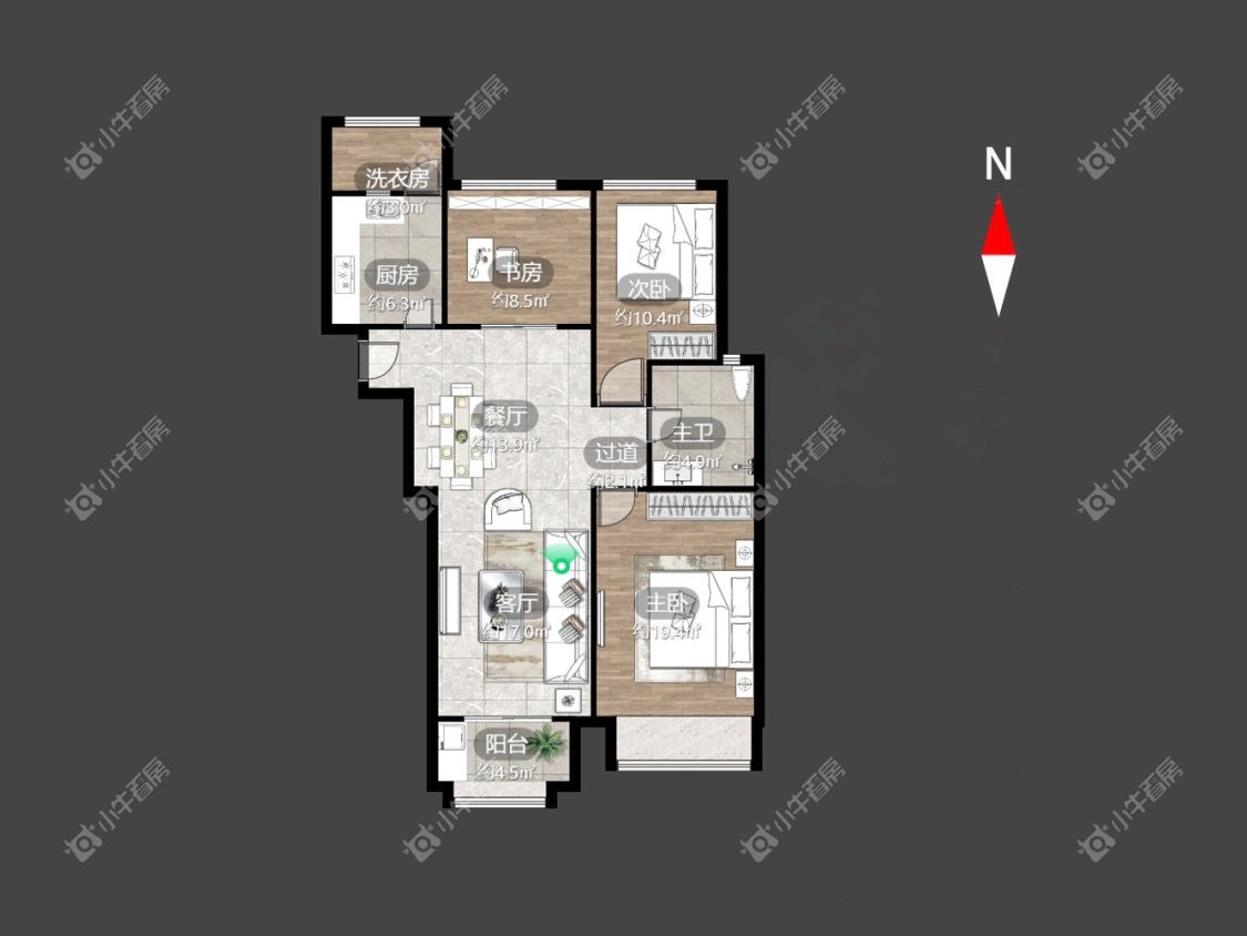 常州九龙仓时代上院在租房源室内图_小牛看房