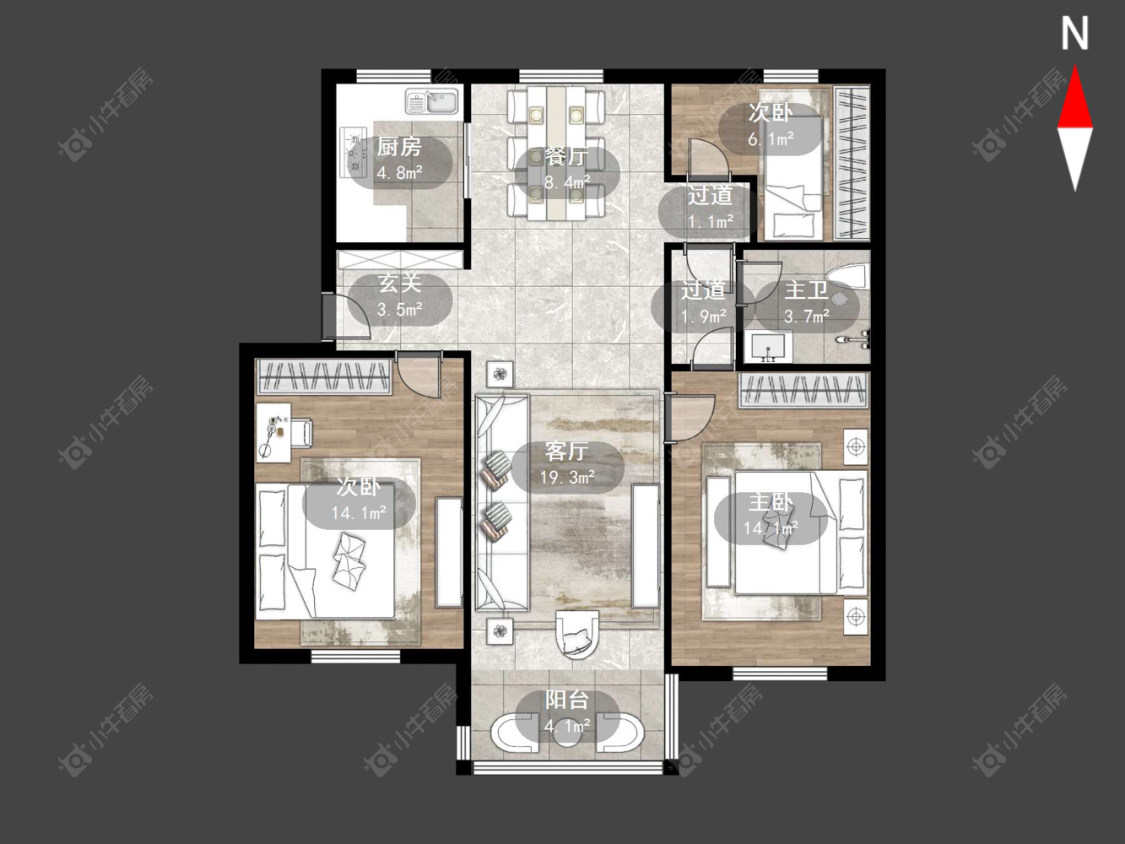 小玉带桥房源户型图 常州小玉带桥在售二手房源户型图_小牛看房