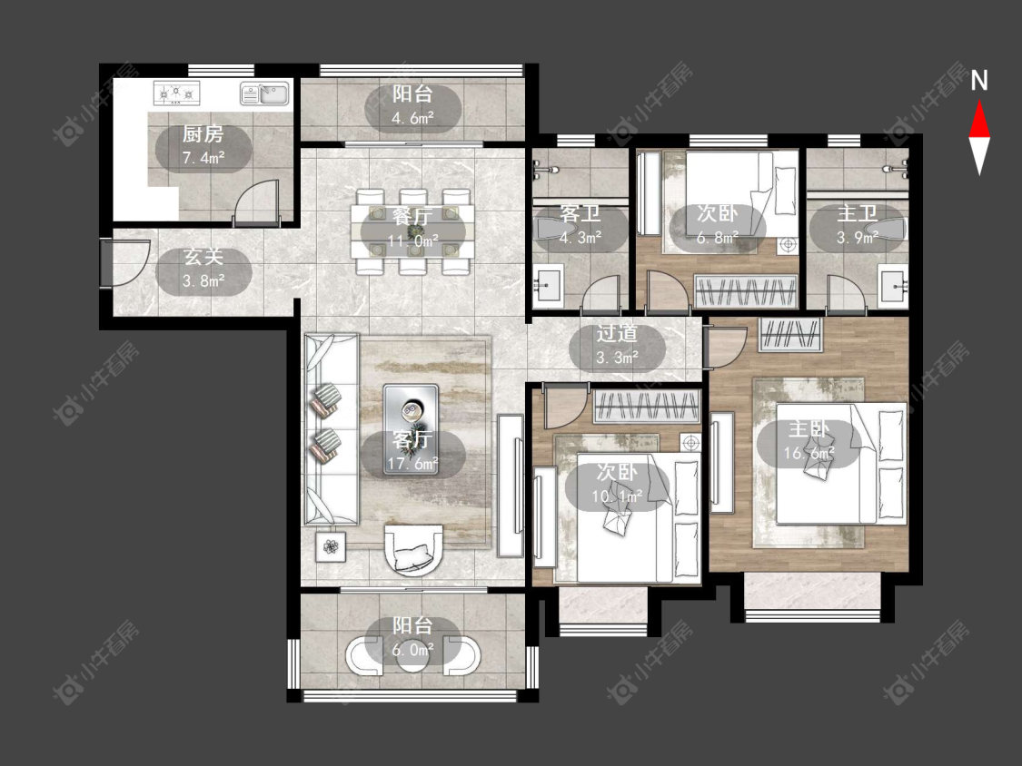 金坛碧桂园三期房源户型图 常州金坛碧桂园三期在售二手房源户型图_小牛看房