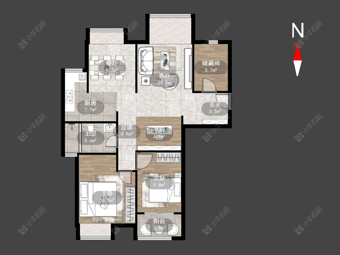 常州朗诗競园在售二手房源户型图_小牛看房