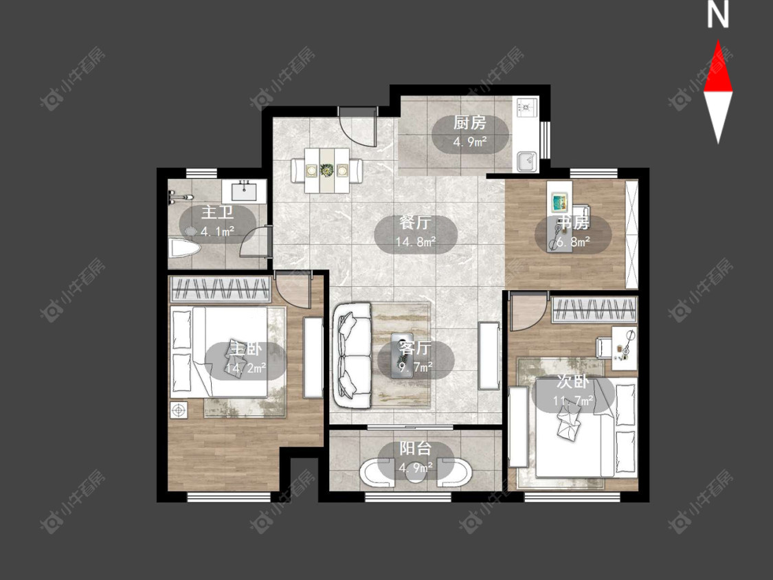常州香溢紫郡三期在售二手房源户型图_小牛看房