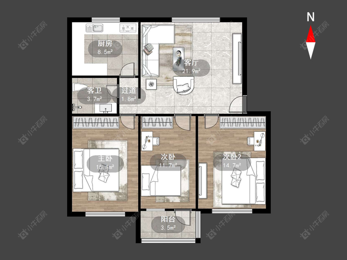 常州梅港东路在售二手房源户型图_小牛看房