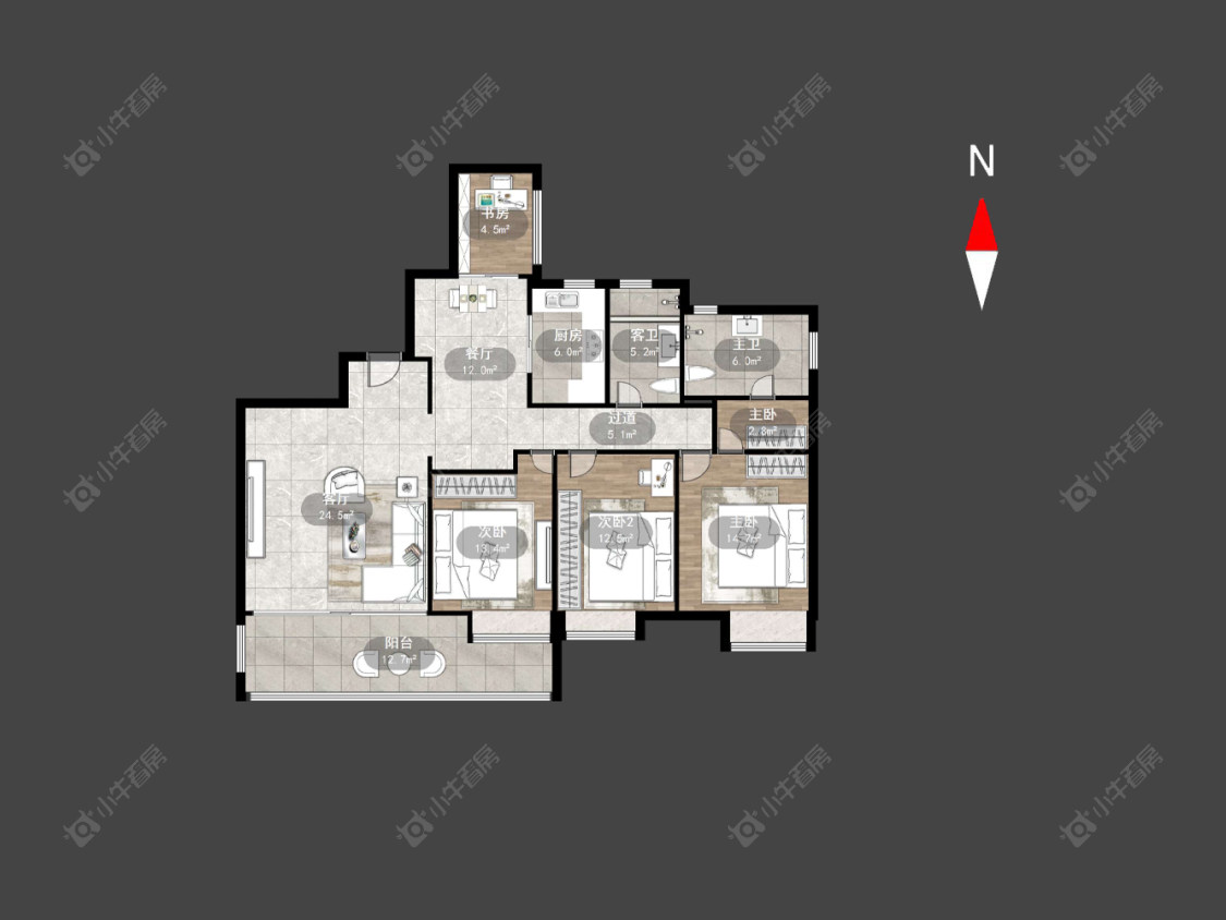 世茂香槟湖一期房源户型图 常州世茂香槟湖一期在售二手房源户型图_小牛看房