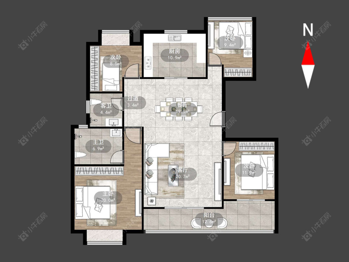 常州路劲城四期在售二手房源户型图_小牛看房
