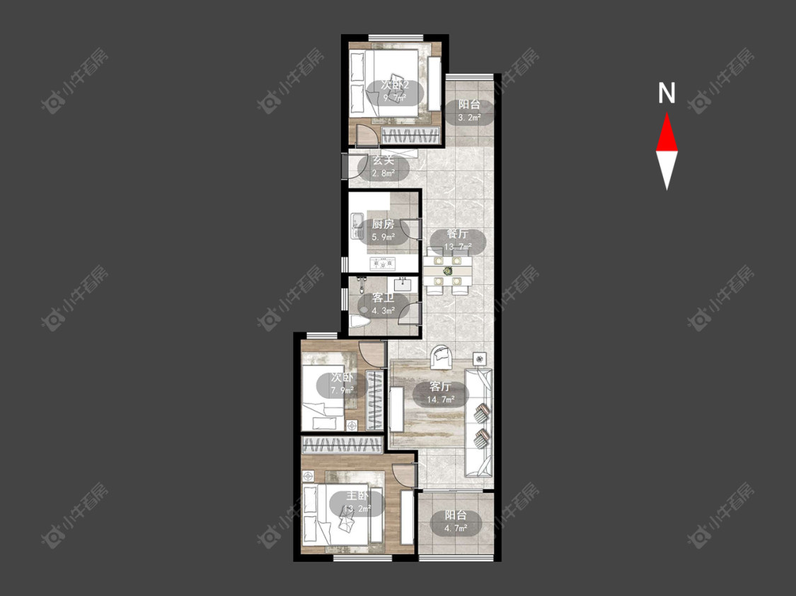 常发豪郡房源户型图 常州常发豪郡在售二手房源户型图_小牛看房