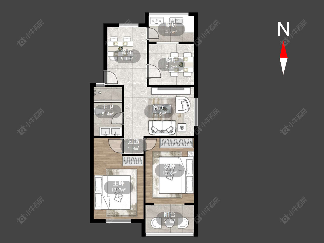 常州朝阳三村在售二手房源户型图_小牛看房