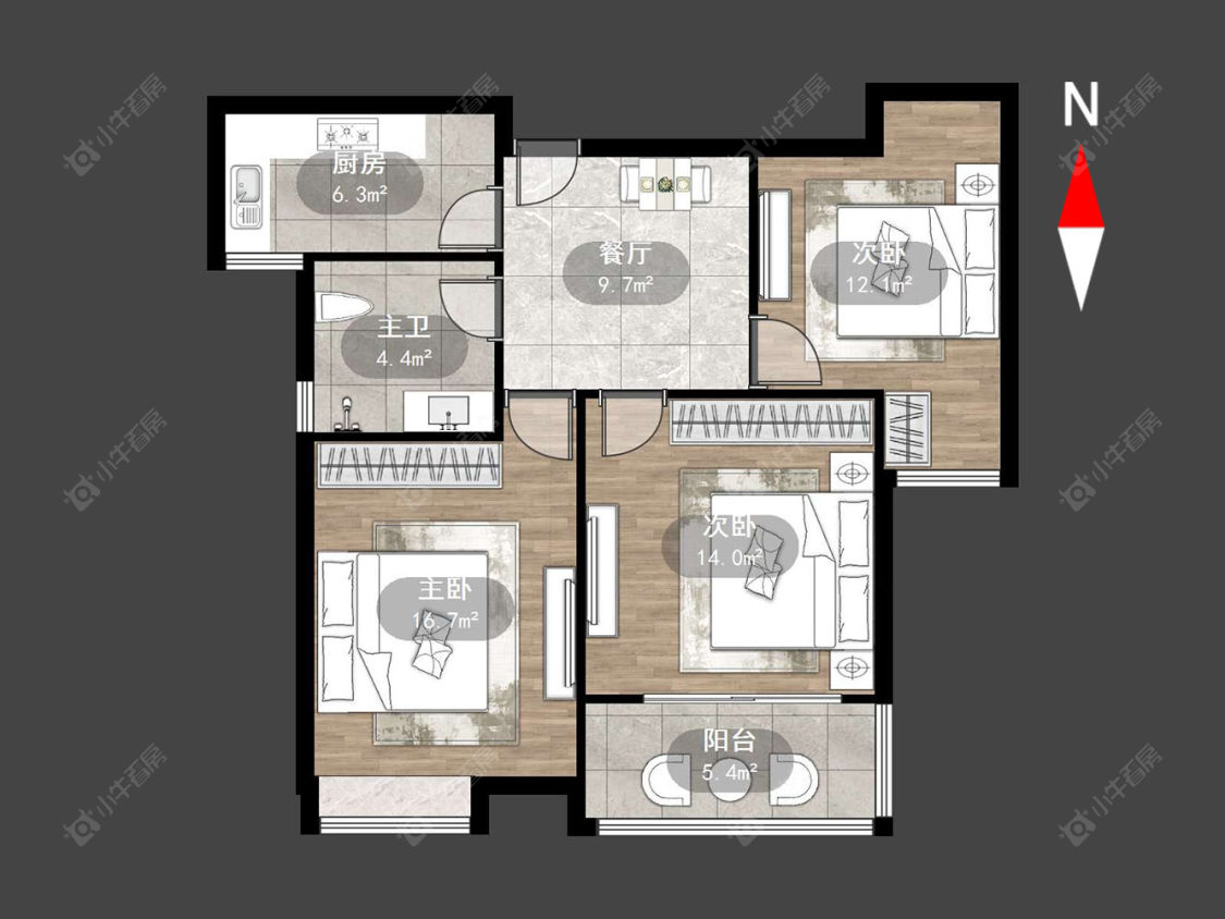 今创茗园房源户型图 常州今创茗园在售二手房源户型图_小牛看房