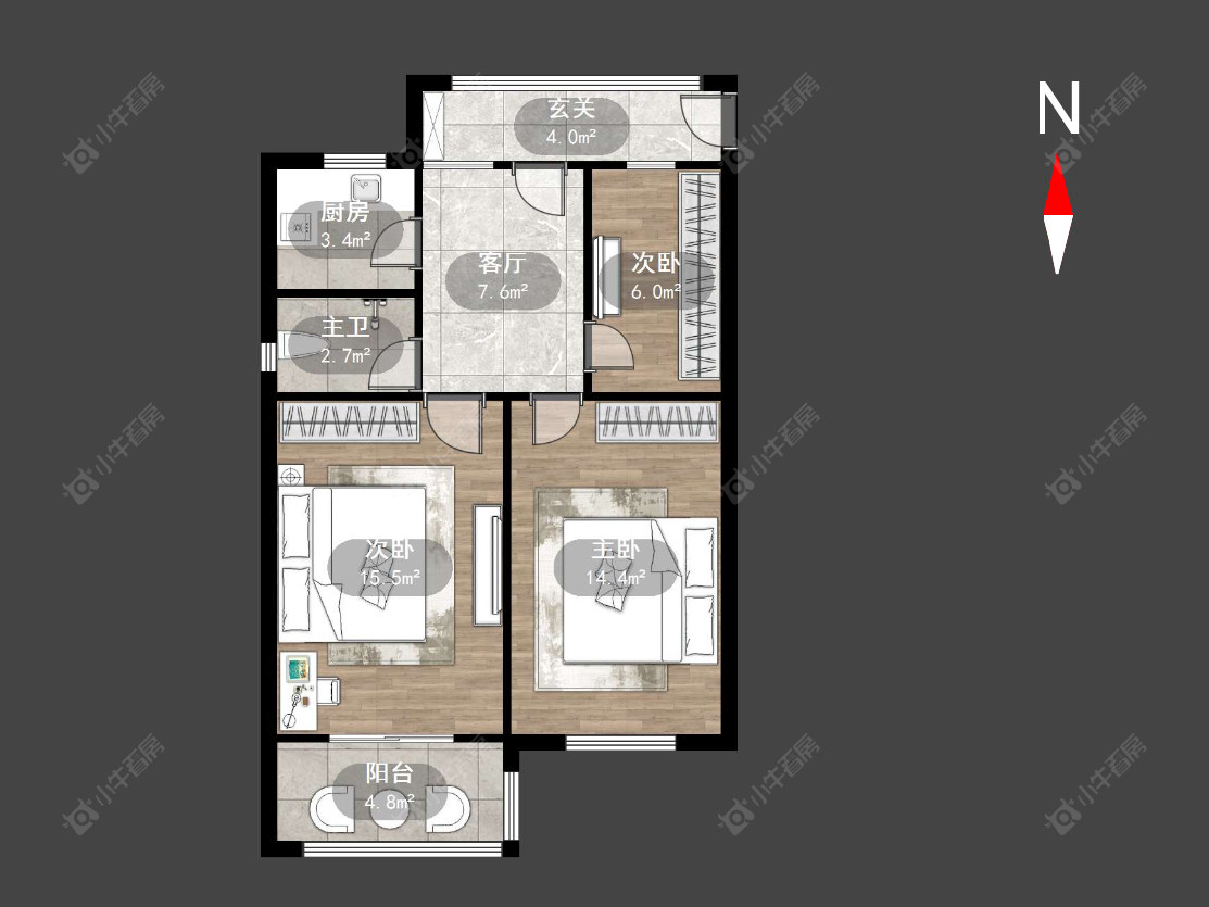 朝阳三村房源户型图 常州朝阳三村在售二手房源户型图_小牛看房