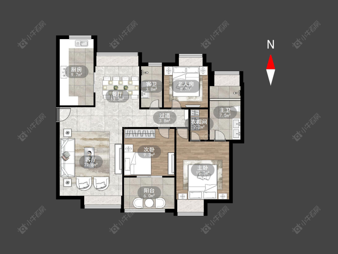 常州世茂香槟湖一期在售二手房源户型图_小牛看房