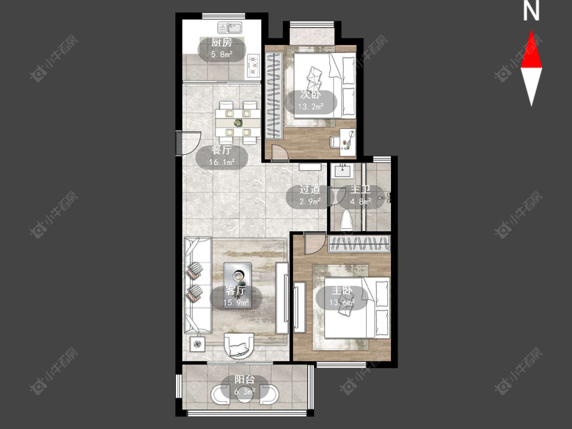 常州青洋花苑在售二手房源户型图_小牛看房