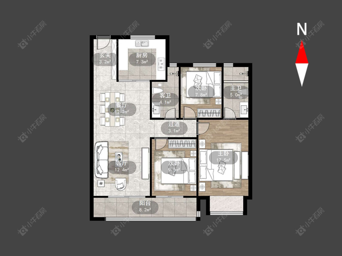 阳光城禹洲宸悦房源户型图 常州阳光城禹洲宸悦在售二手房源户型图_小牛看房
