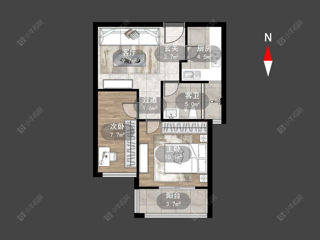 常州永宁星座公寓在售二手房源户型图_小牛看房