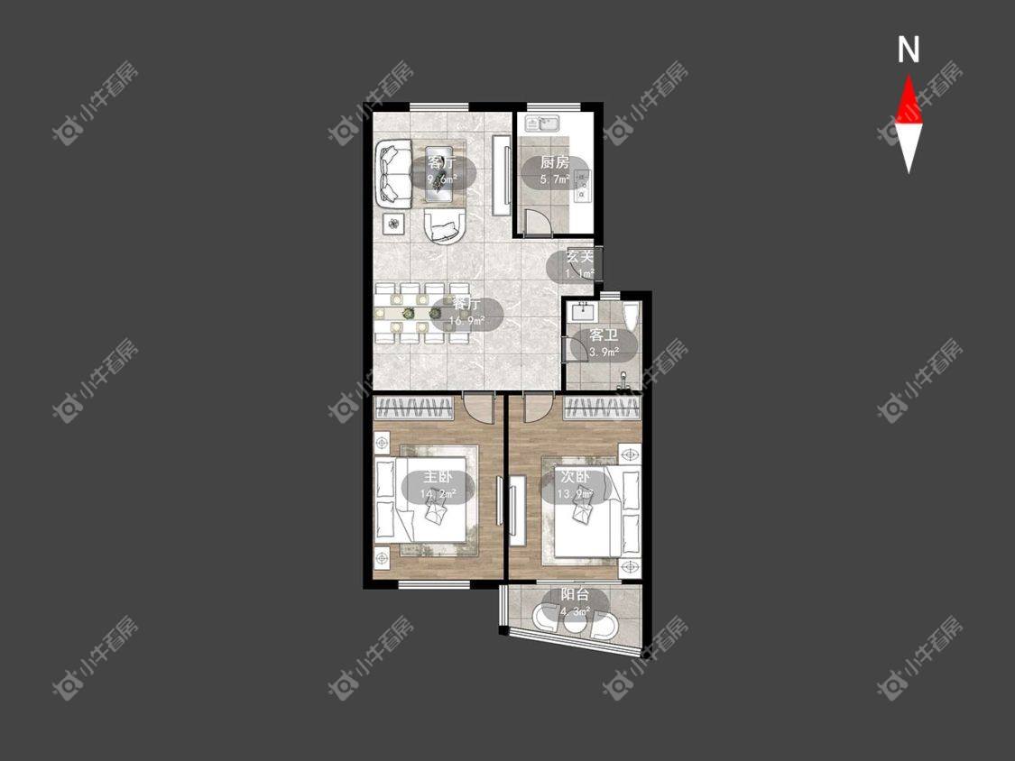 常州大诚苑在租房源户型图_小牛看房