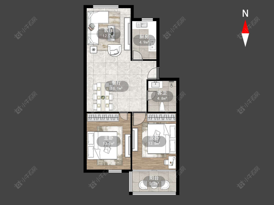 常州站北新村新站北在售二手房源户型图_小牛看房