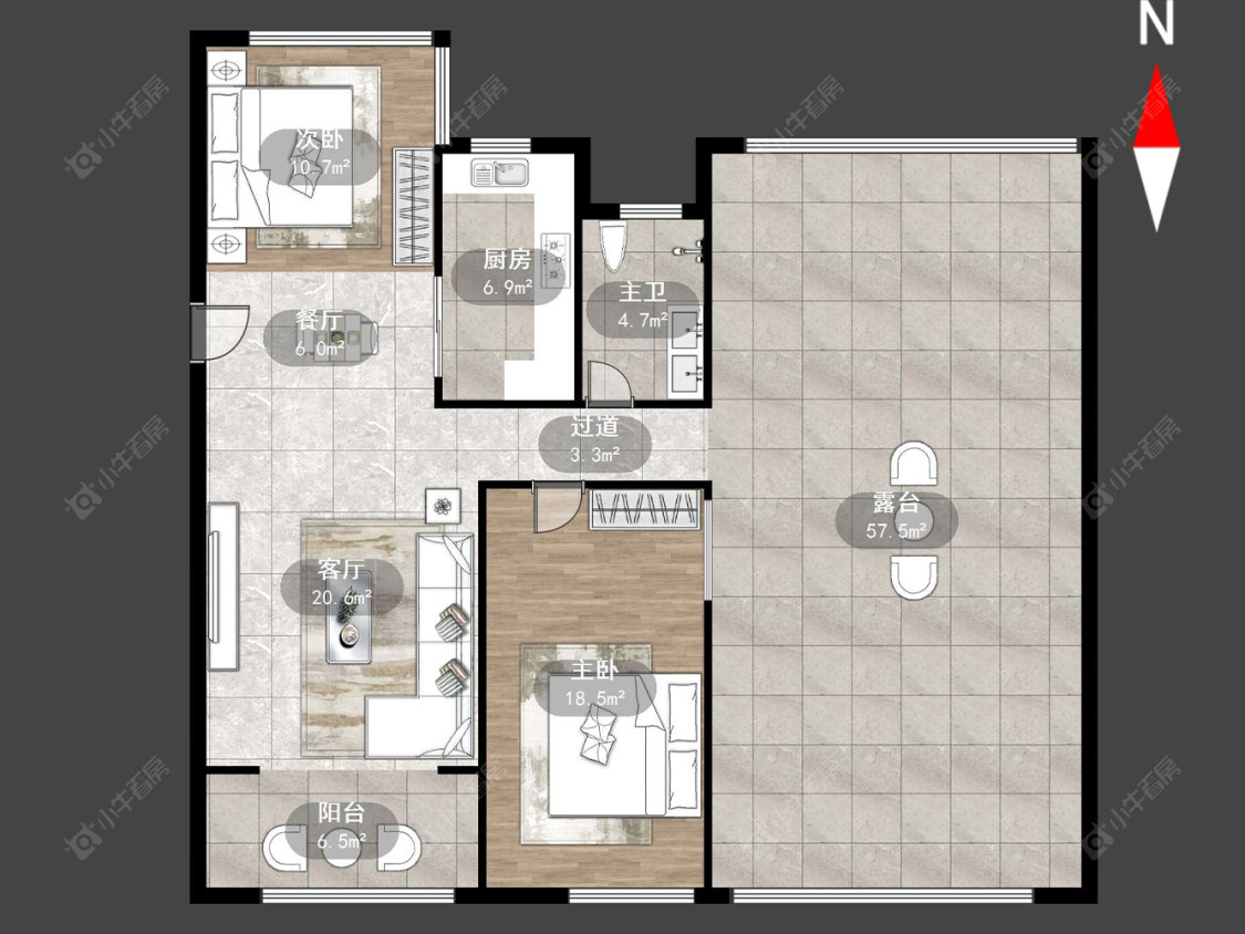 常州水晶城在售二手房源户型图_小牛看房