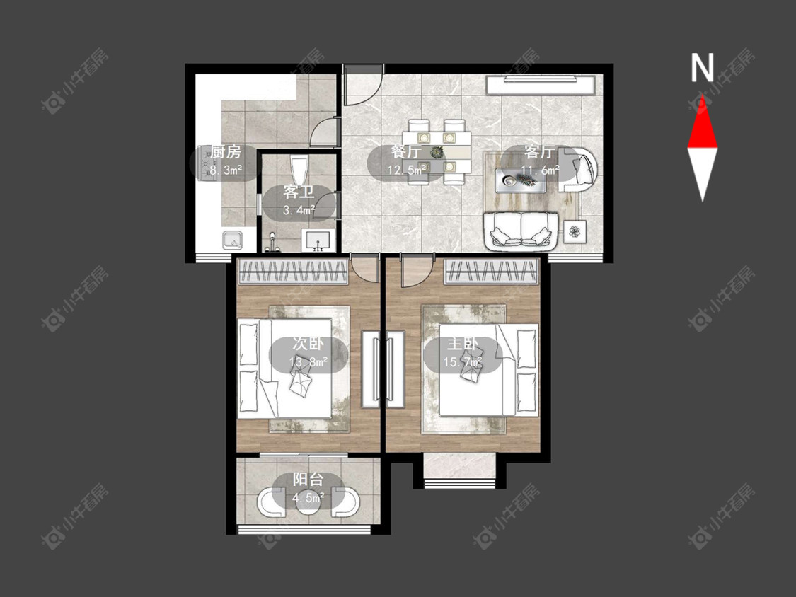 常州新丰苑在售二手房源户型图_小牛看房