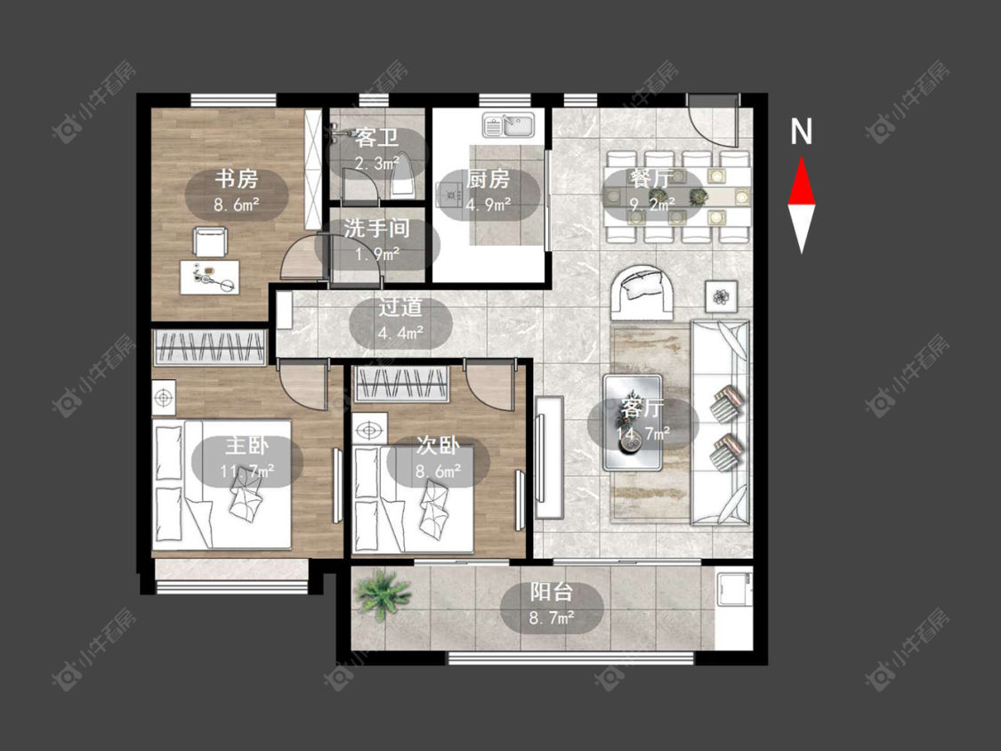 常州嘉宏空港国际星光城在售二手房源户型图_小牛看房