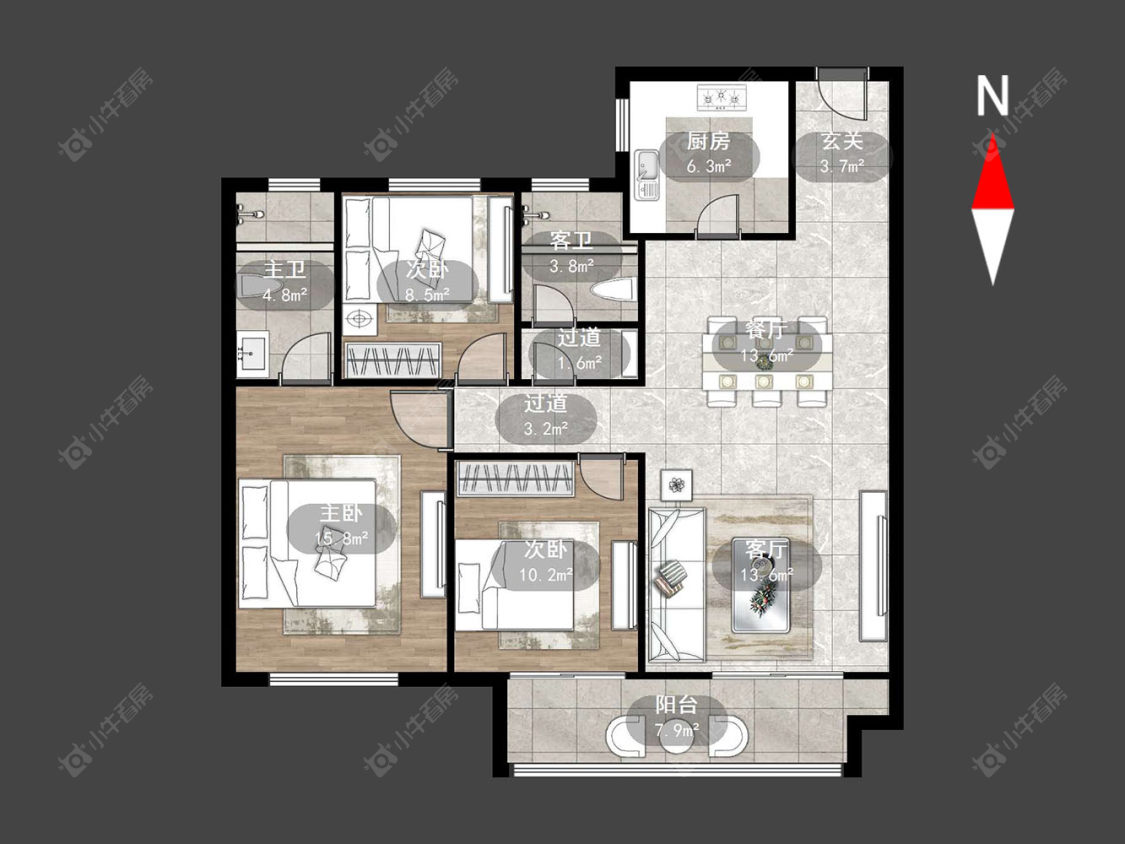 常州观湖名轩在售二手房源户型图_小牛看房