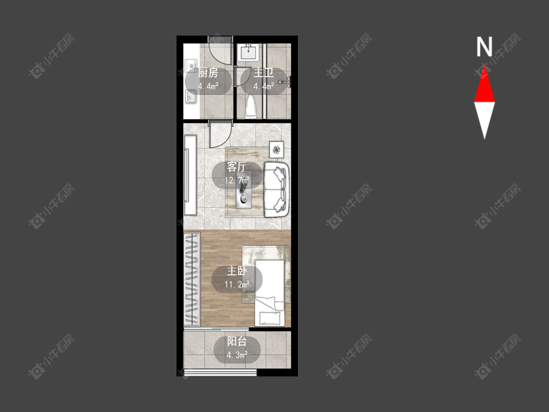 常州府琛商务广场在售二手房源户型图_小牛看房