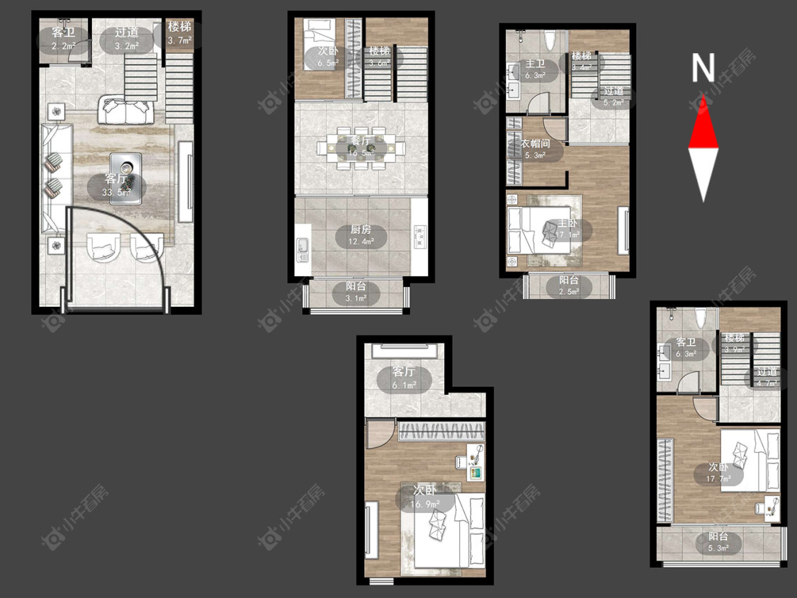 常州中天美墅在售二手房源户型图_小牛看房