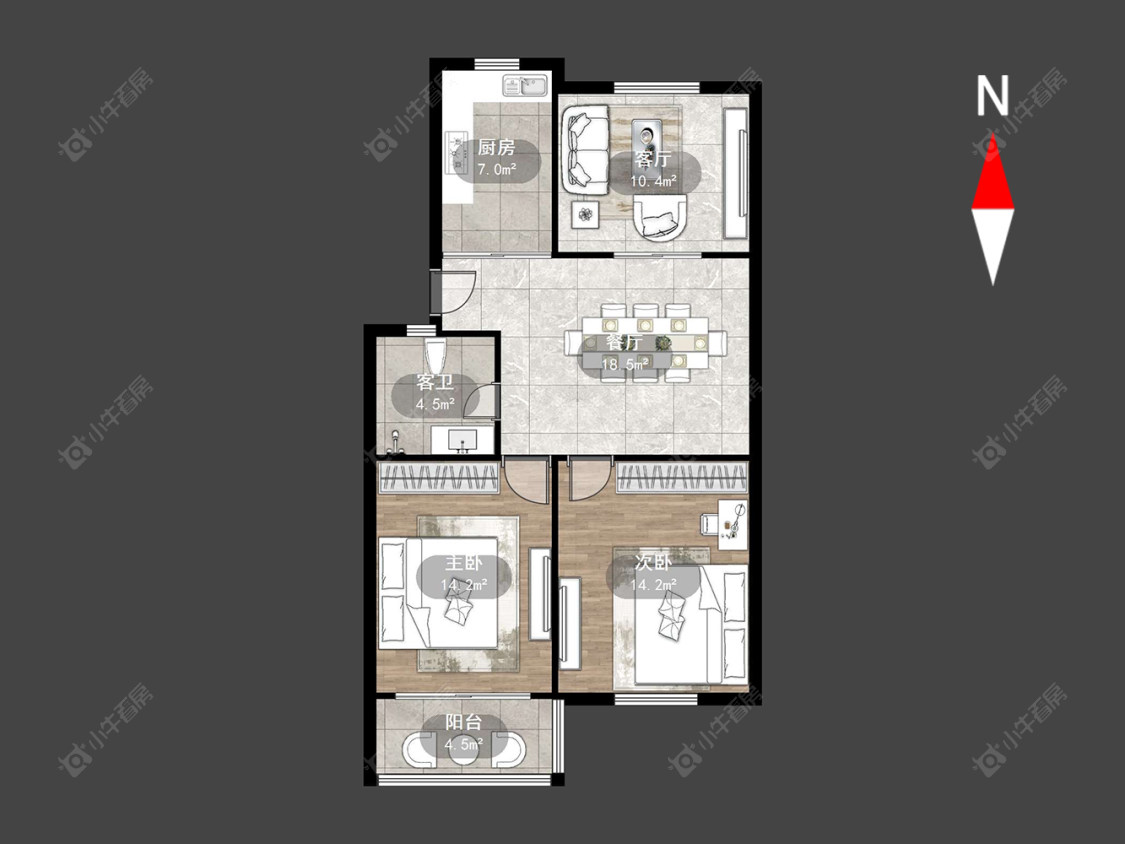 蓝天花园东区房源户型图 常州蓝天花园东区在售二手房源户型图_小牛看房