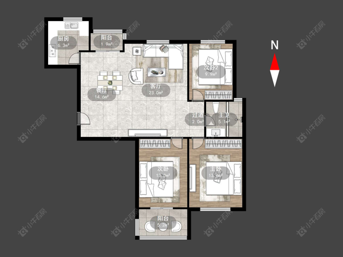 常州腾龙苑西区在售二手房源户型图_小牛看房
