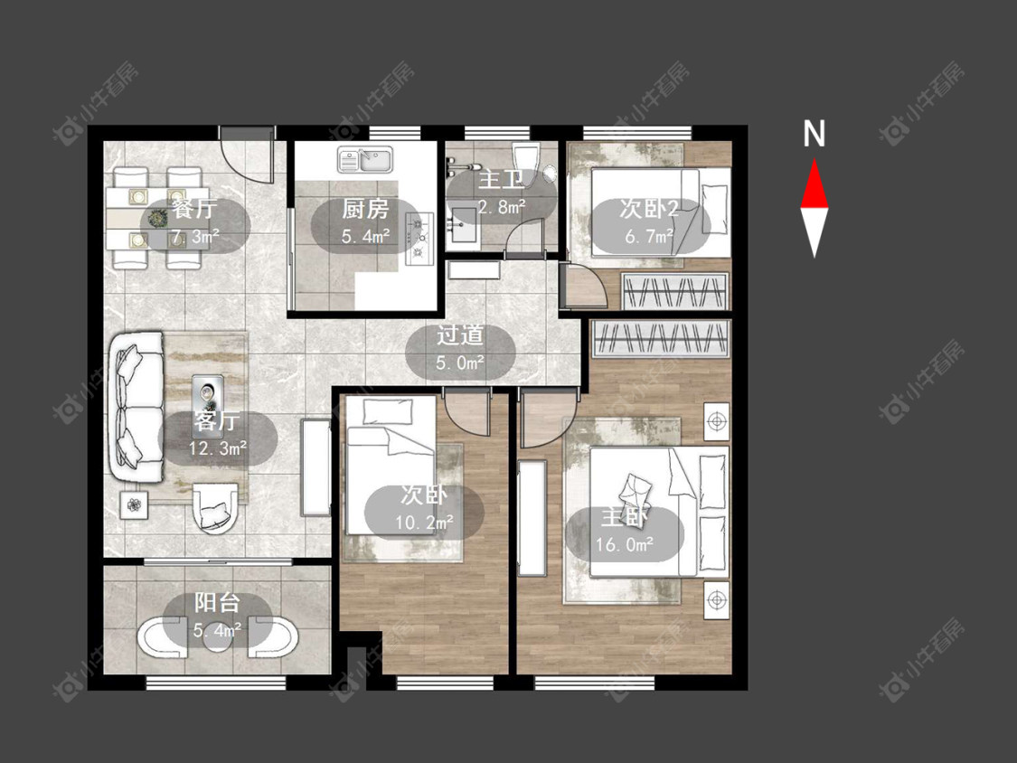 白马公馆房源户型图 常州白马公馆在售二手房源户型图_小牛看房