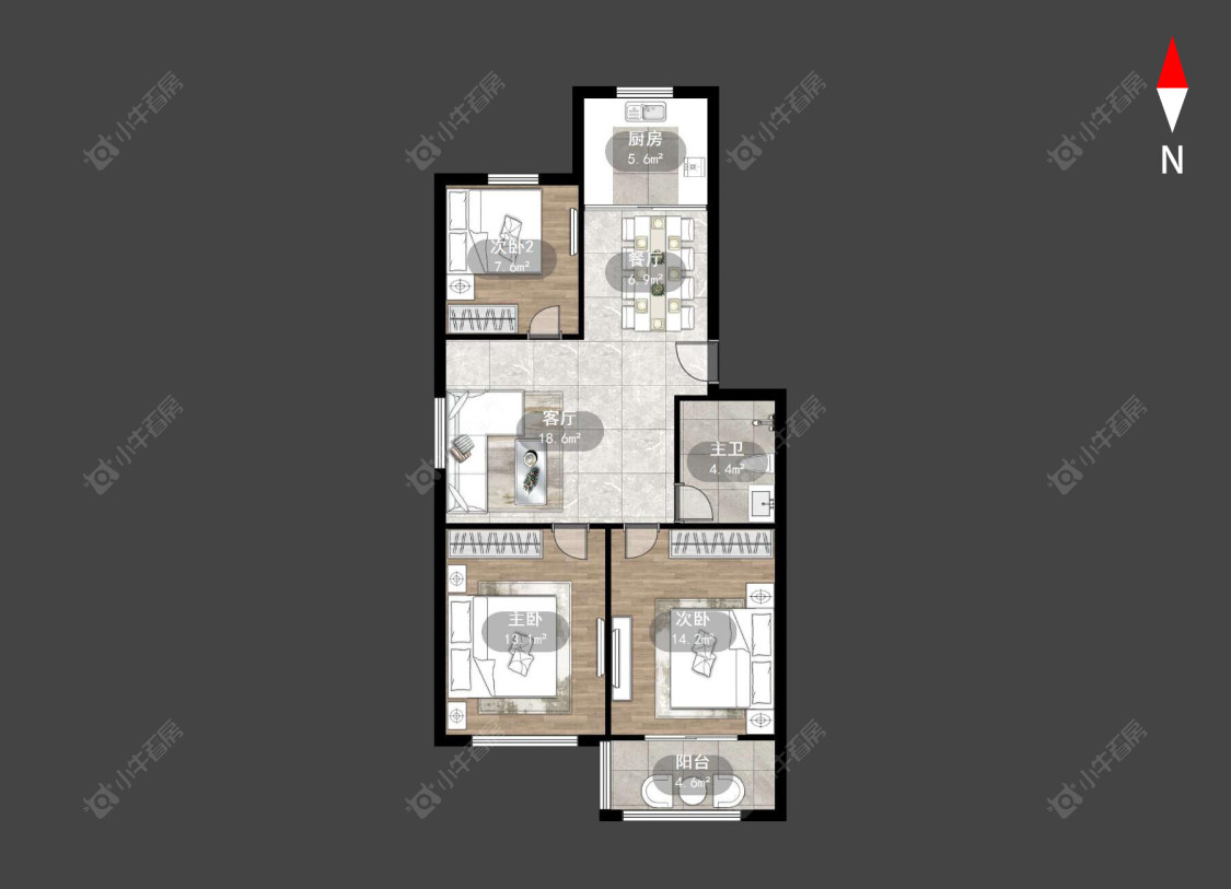 常州浦南新村在售二手房房源户型图_小牛看房