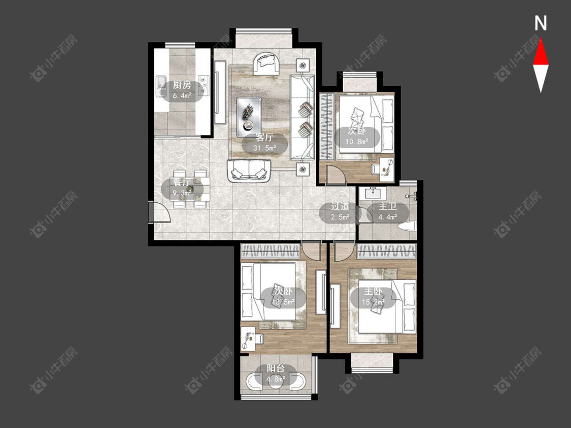 梧桐苑东区房源户型图 常州梧桐苑东区在售二手房源户型图_小牛看房