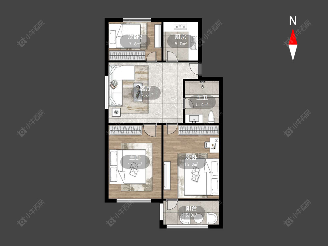 常州荆川里在售二手房源户型图_小牛看房
