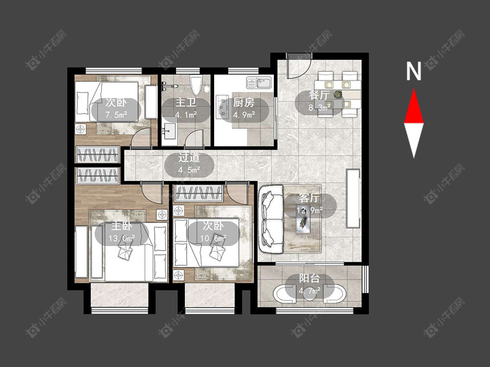 常州新城公馆荣域在售二手房源户型图_小牛看房