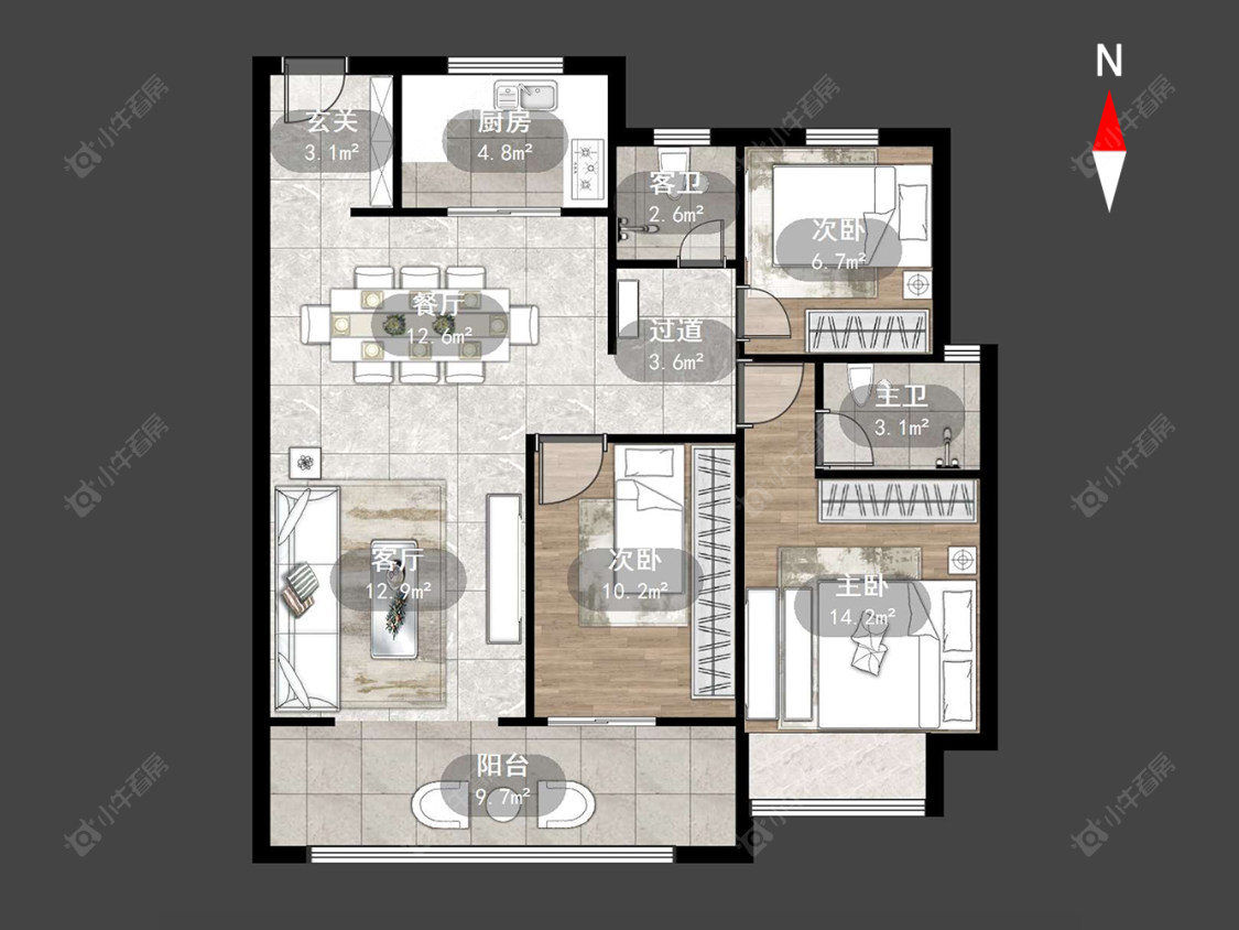 常州旭辉都会江来在售二手房源户型图_小牛看房