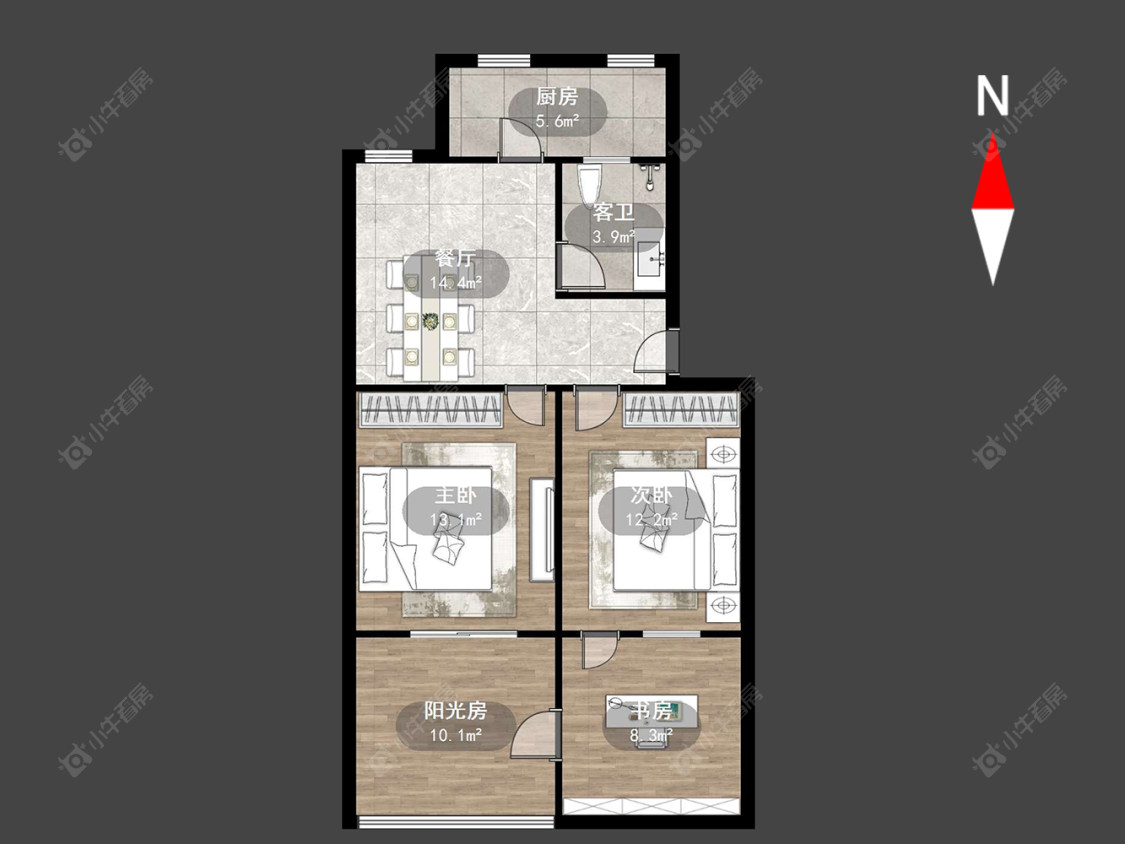 常州工房北区十一区在售二手房源户型图_小牛看房