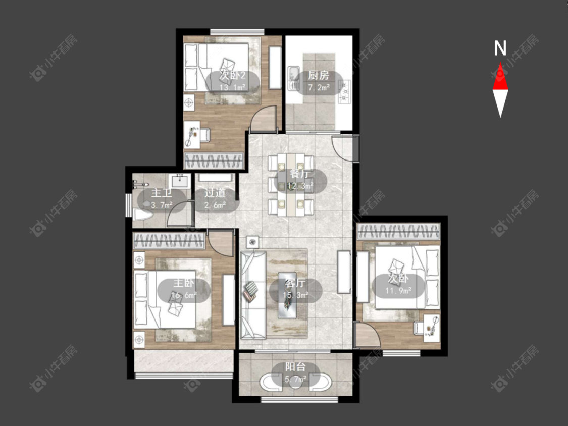 常州东渡伊顿小镇在售二手房源户型图_小牛看房