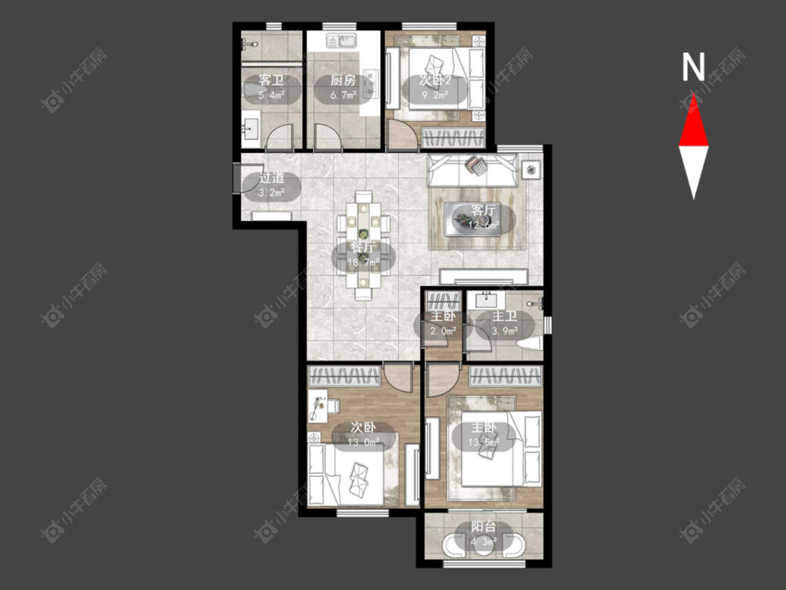 常州青洋花苑在售二手房源户型图_小牛看房