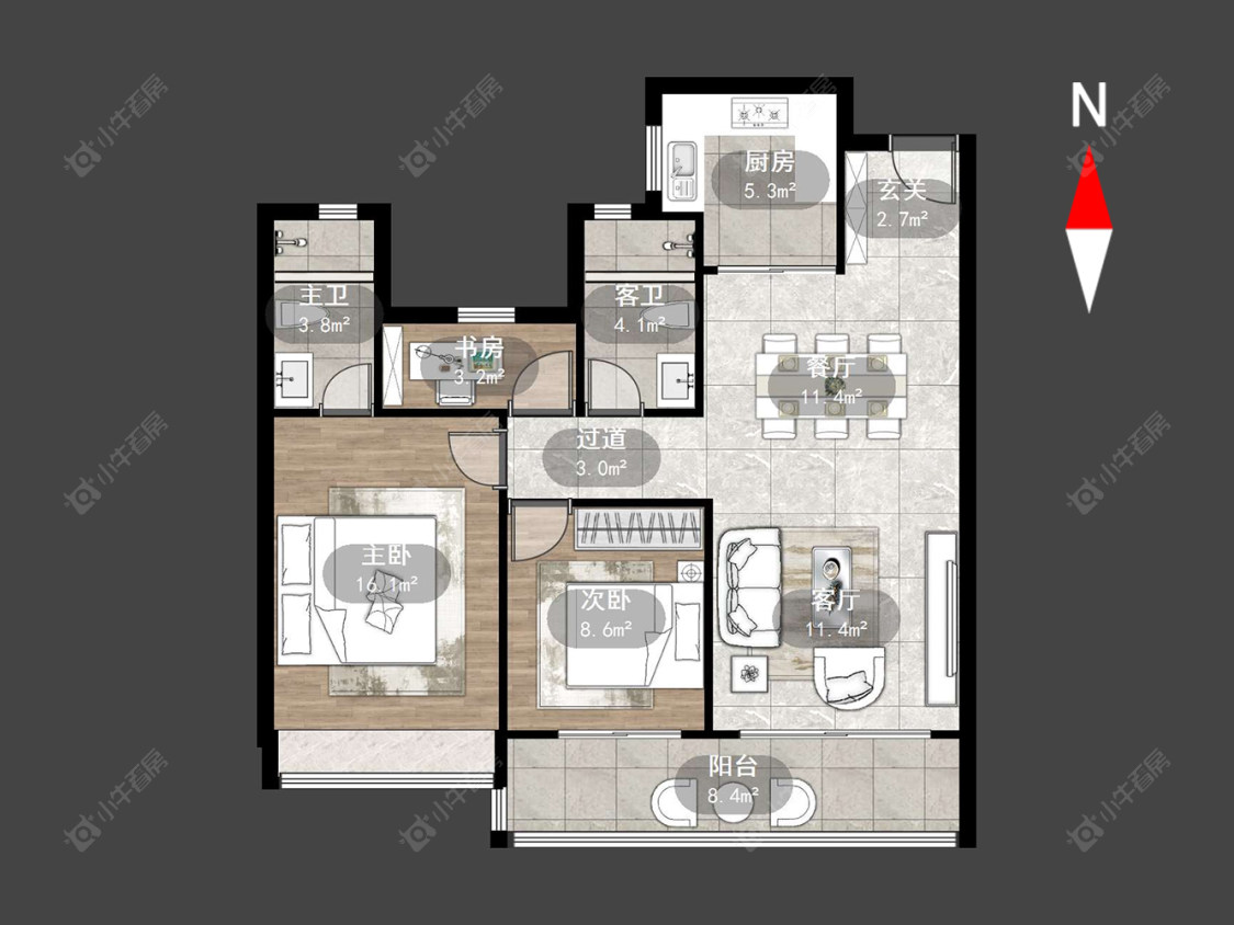 常州儒辰辰逸在售二手房源户型图_小牛看房