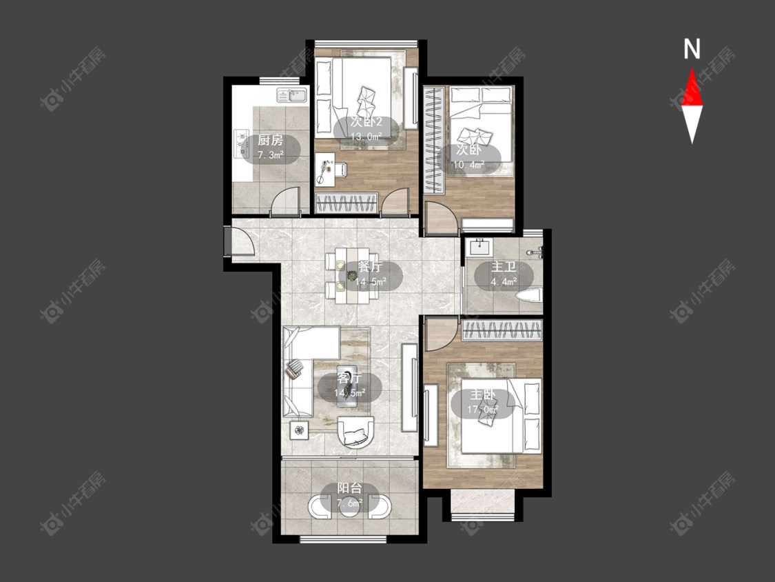 尚德花园房源户型图 常州尚德花园在售二手房源户型图_小牛看房